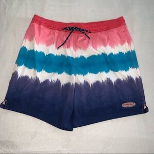 Mens Vineyard Vines Tie Dye Chappy Swim Trunks Size Medium